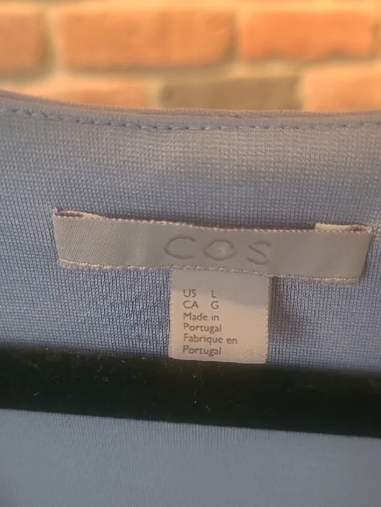 COS Light Blue V Neck Ruffled Top - Picture 2 of 11